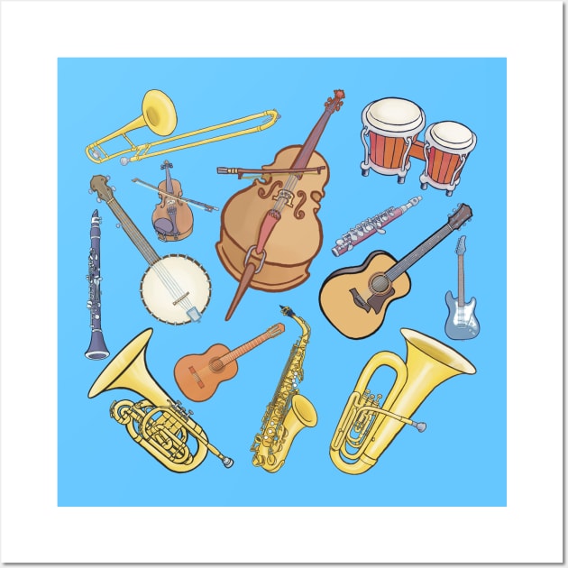 Musical instruments Wall Art by ElectronicCloud